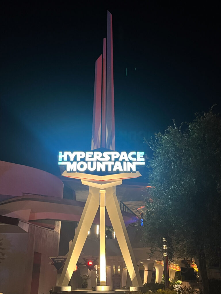 Hyperspace Mountain Hyperspace Mountain at Star Wars Nite Disneyland