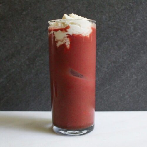 Red Gamma Gulp Cold Brew Red Velvet Cold Brew with Cream Cheese Cold Foam